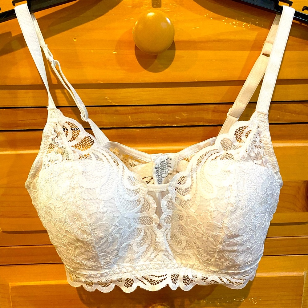 Bali Bralette- Bandeau size Small White lace